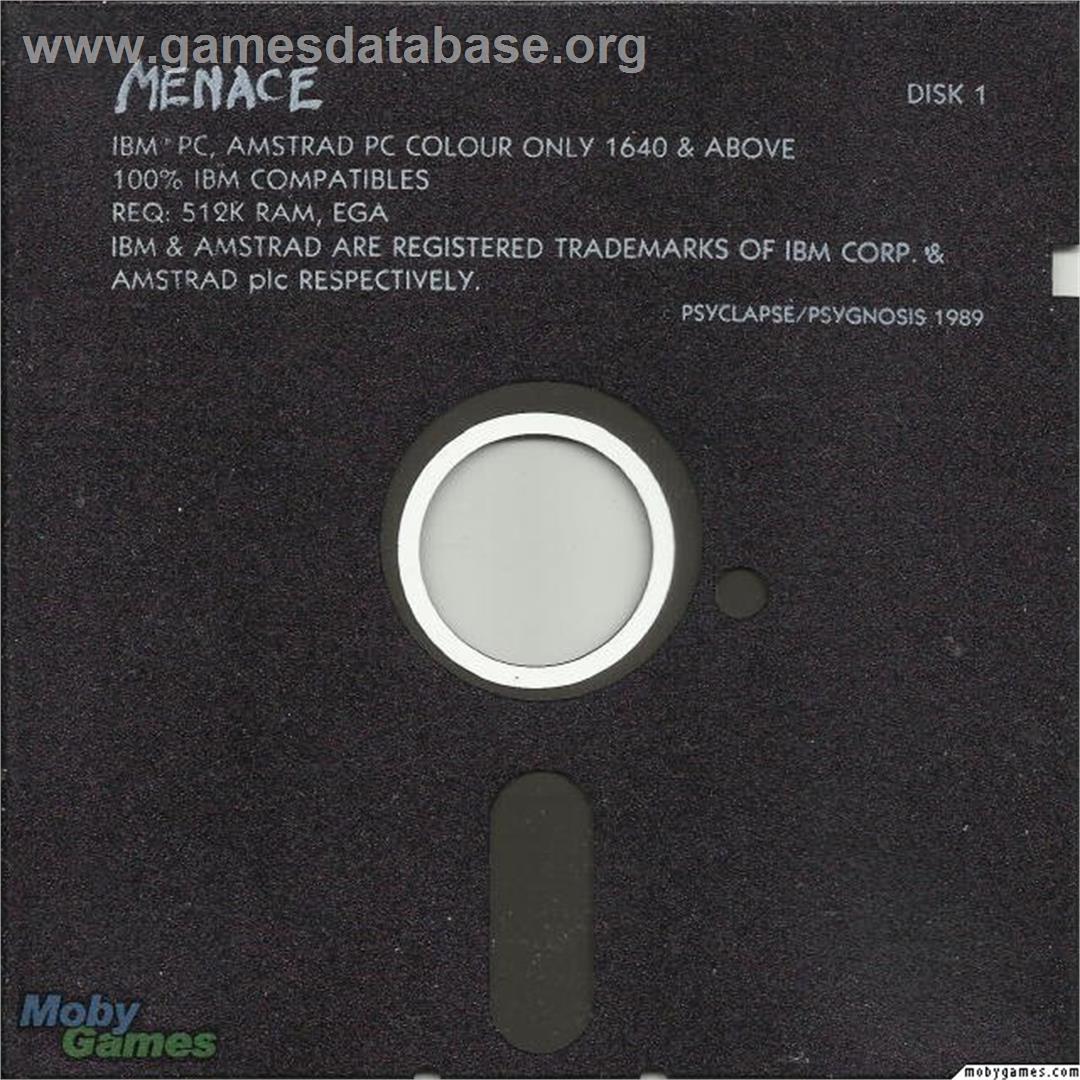 Menace - Microsoft DOS - Artwork - Disc