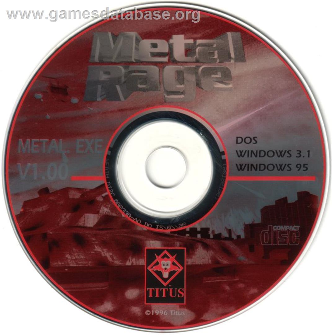 Metal Rage - Microsoft DOS - Artwork - Disc