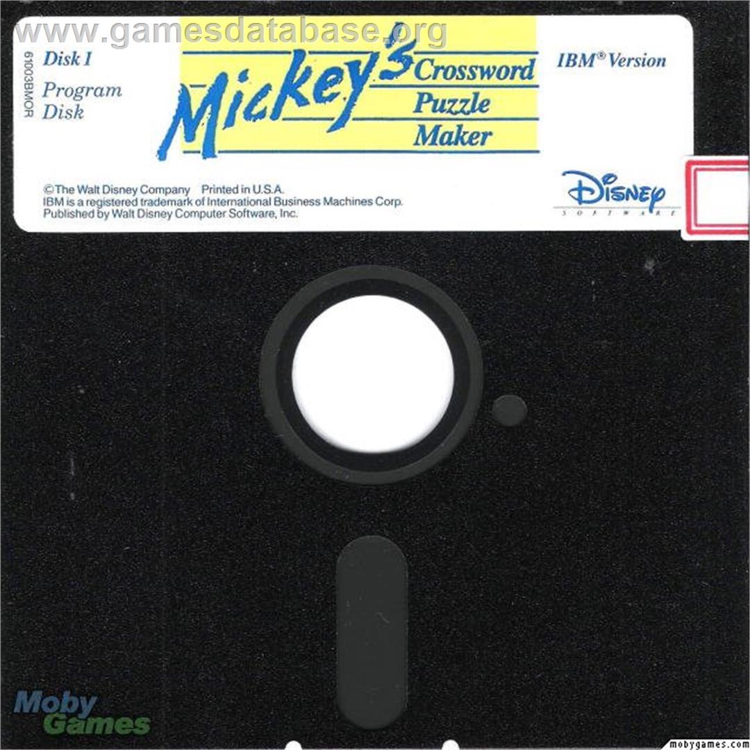 Mickey's Crossword Puzzle Maker - Microsoft DOS - Artwork - Disc