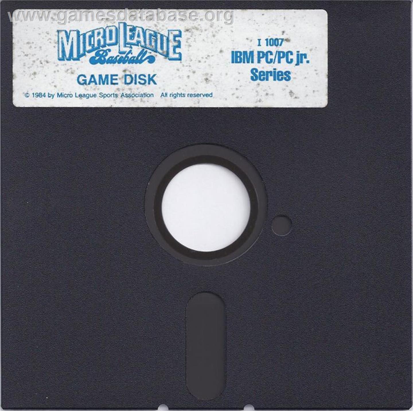 MicroLeague Baseball - Microsoft DOS - Artwork - Disc