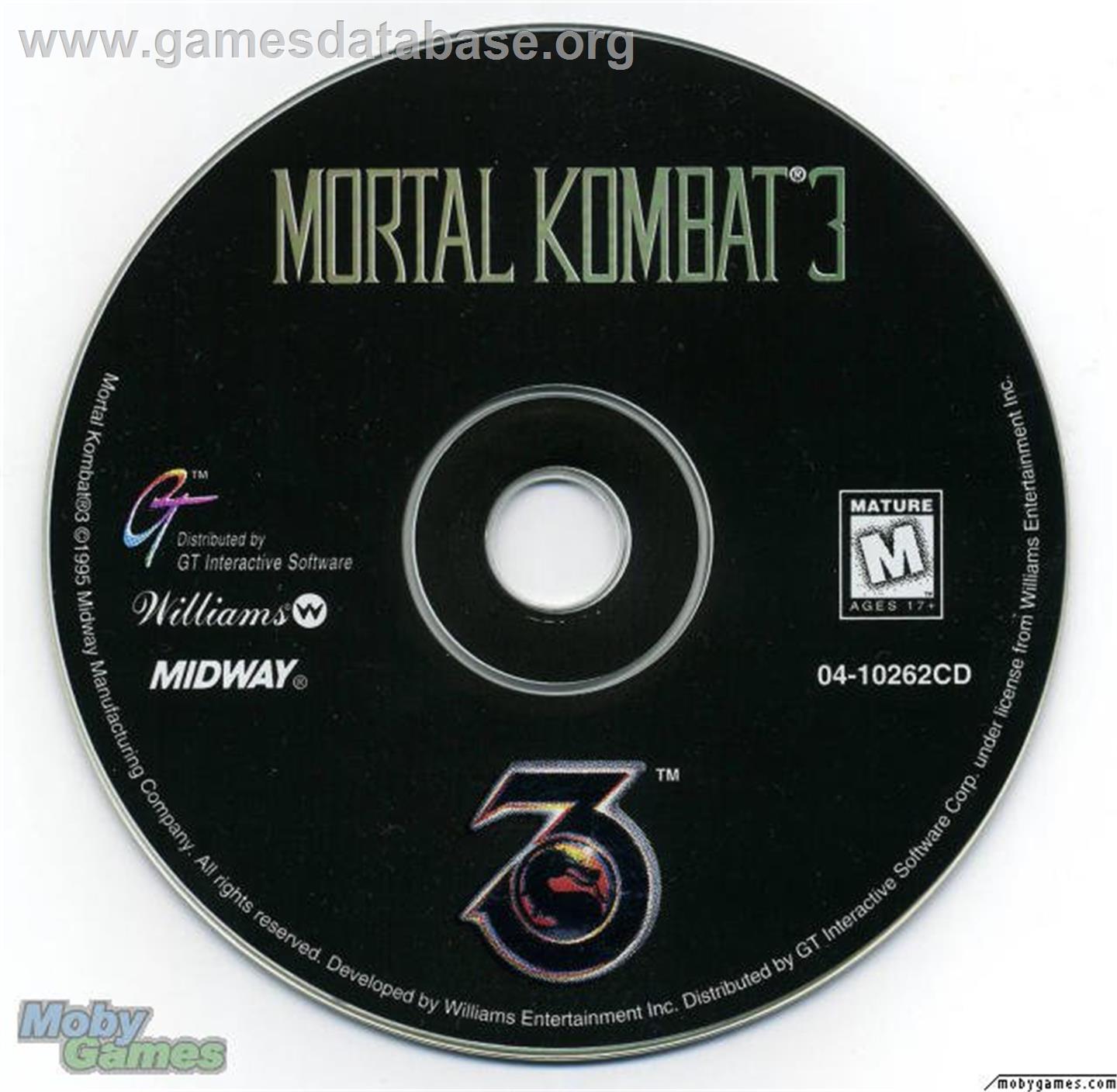 Mortal Kombat 3 - Microsoft DOS - Artwork - Disc
