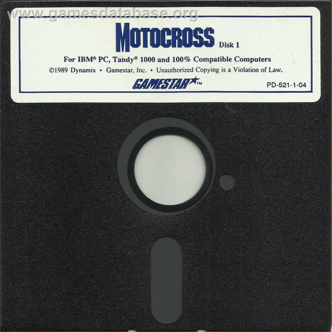 Motocross - Microsoft DOS - Artwork - Disc