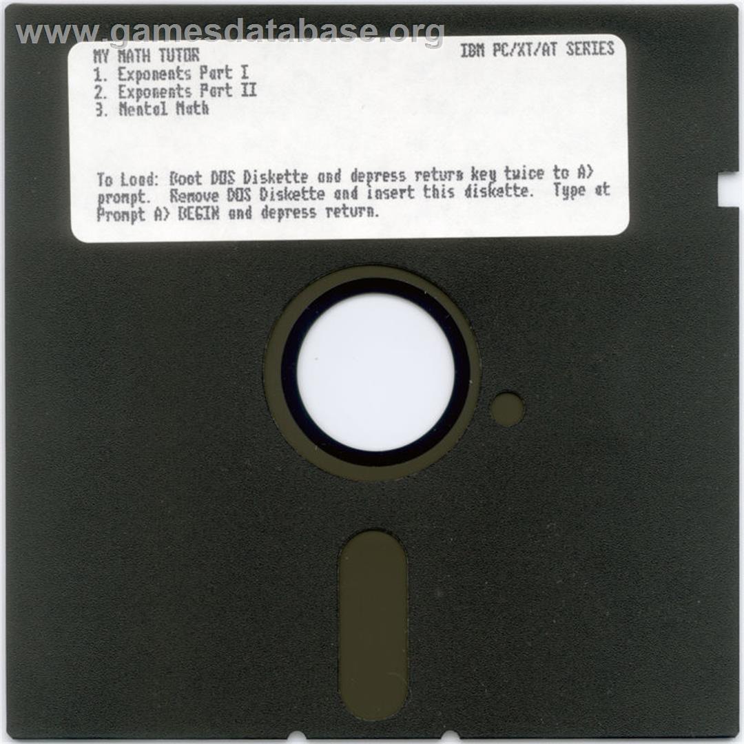 My Math Tutor - Microsoft DOS - Artwork - Disc