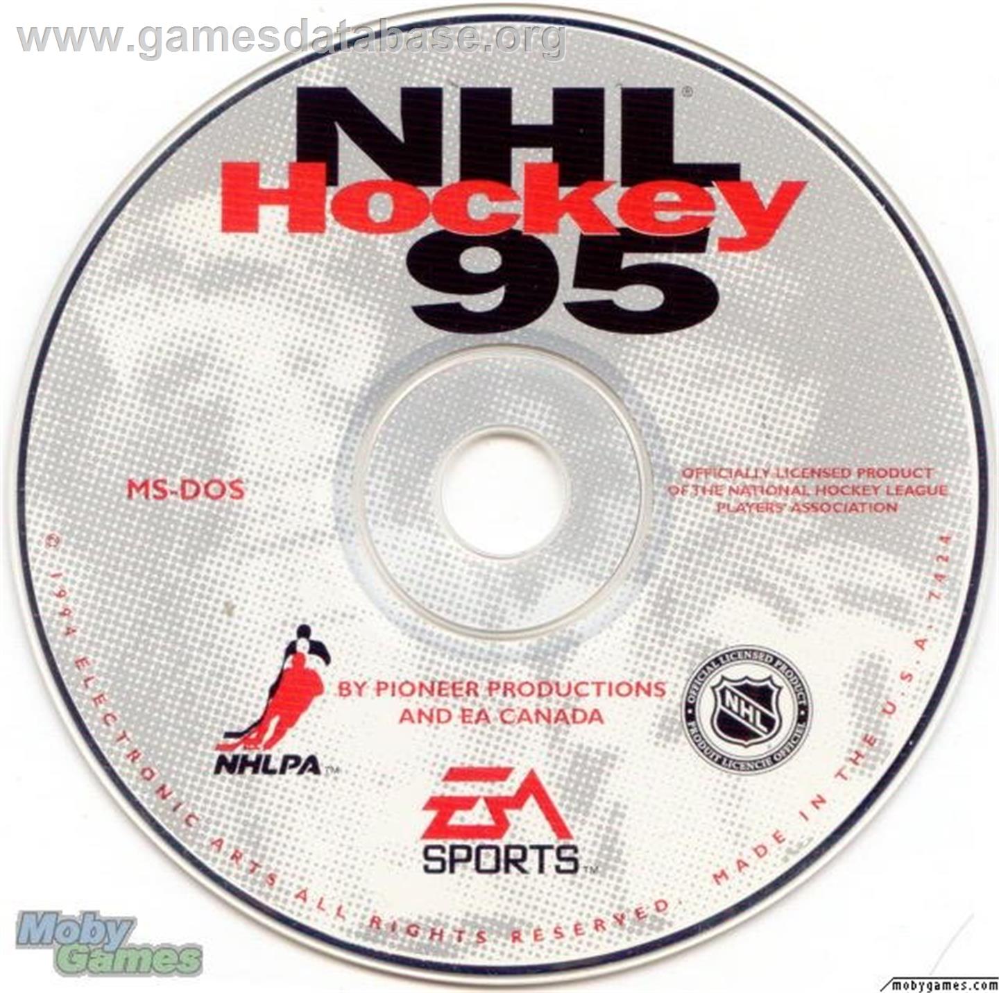 NHL Hockey 95 - Microsoft DOS - Artwork - Disc