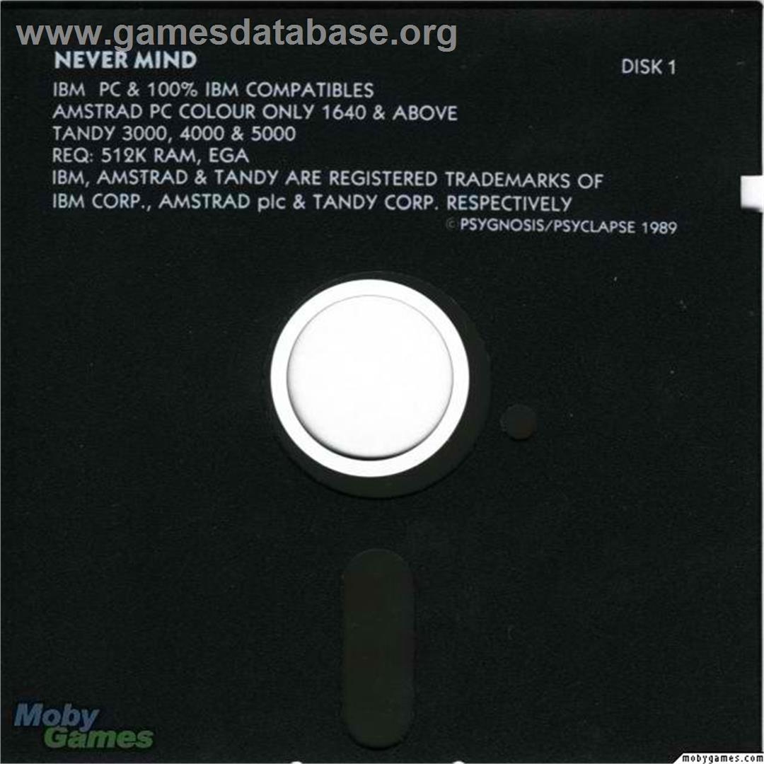 Never Mind - Microsoft DOS - Artwork - Disc