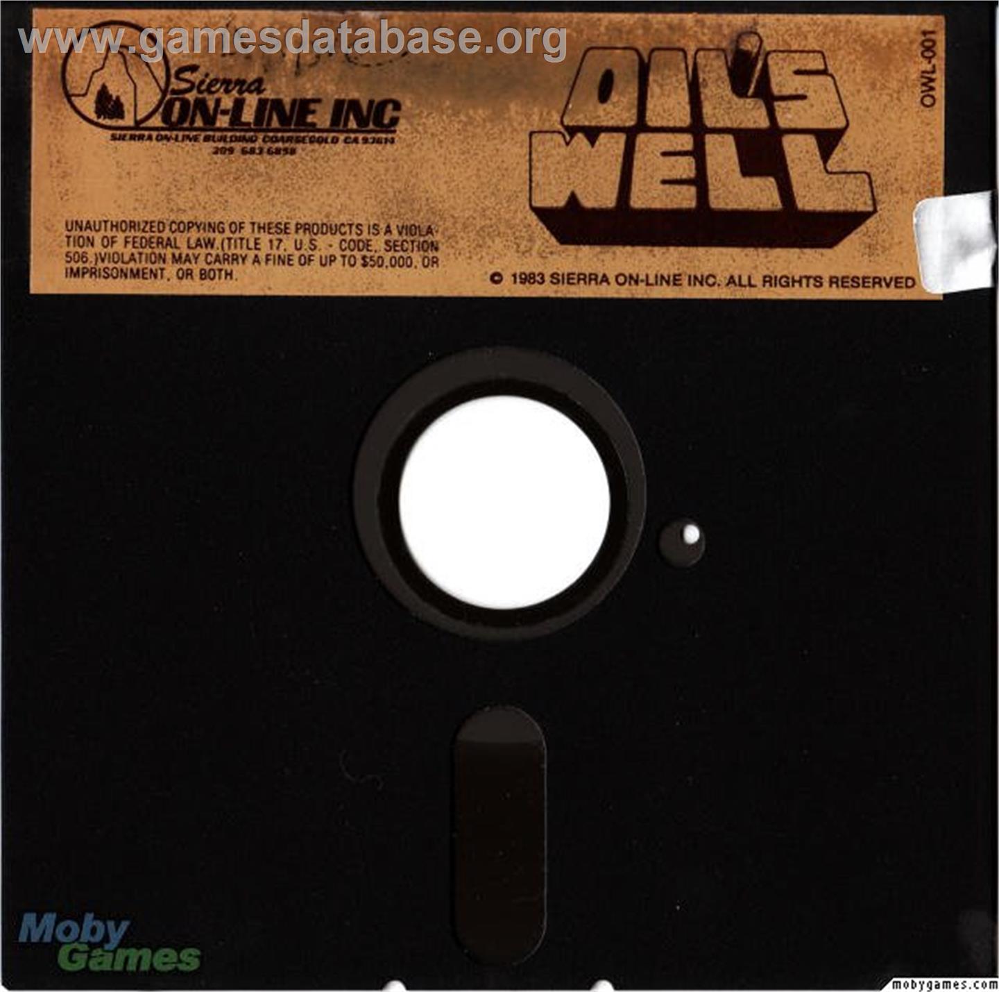 Oil's Well (1990) - Microsoft DOS - Artwork - Disc