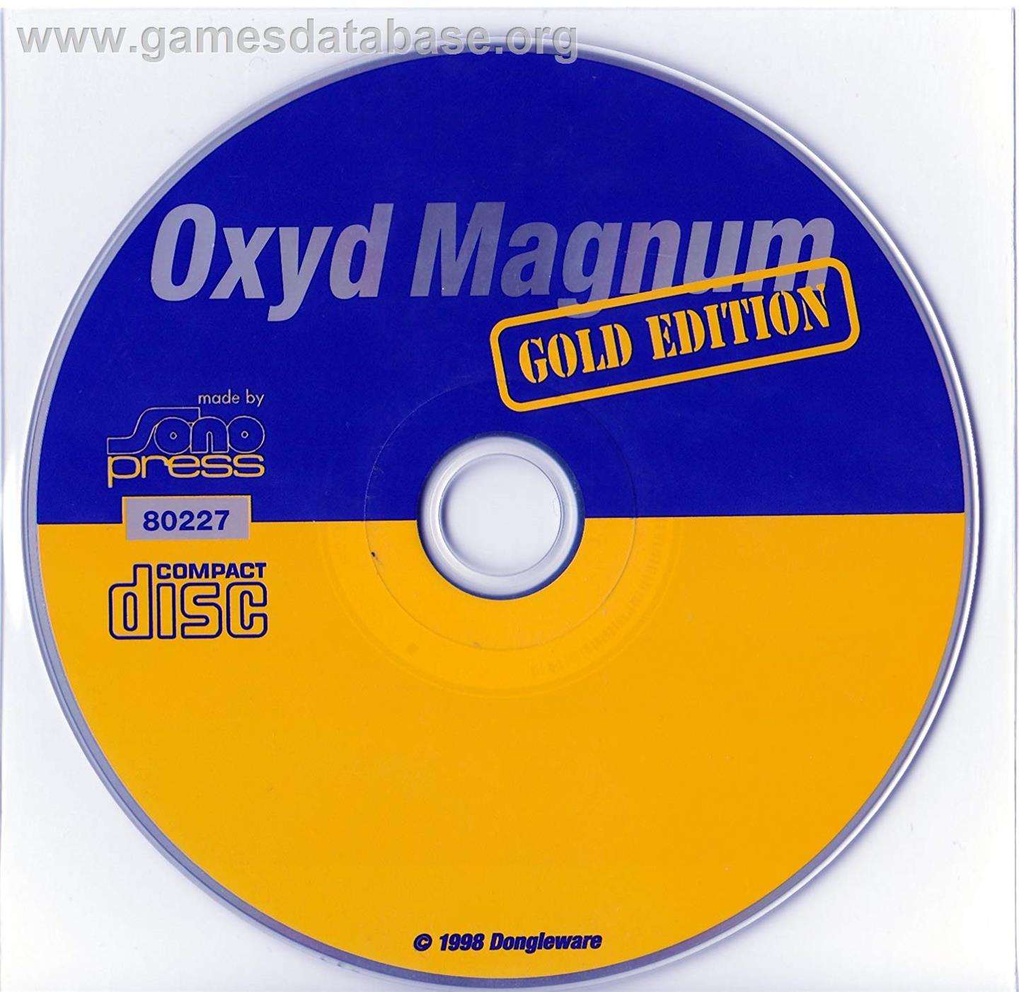 Oxyd Magnum! - Microsoft DOS - Artwork - Disc
