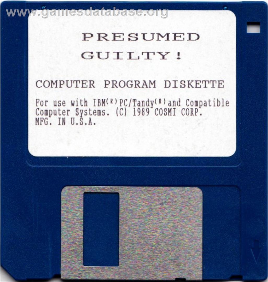 Presumed Guilty! - Microsoft DOS - Artwork - Disc