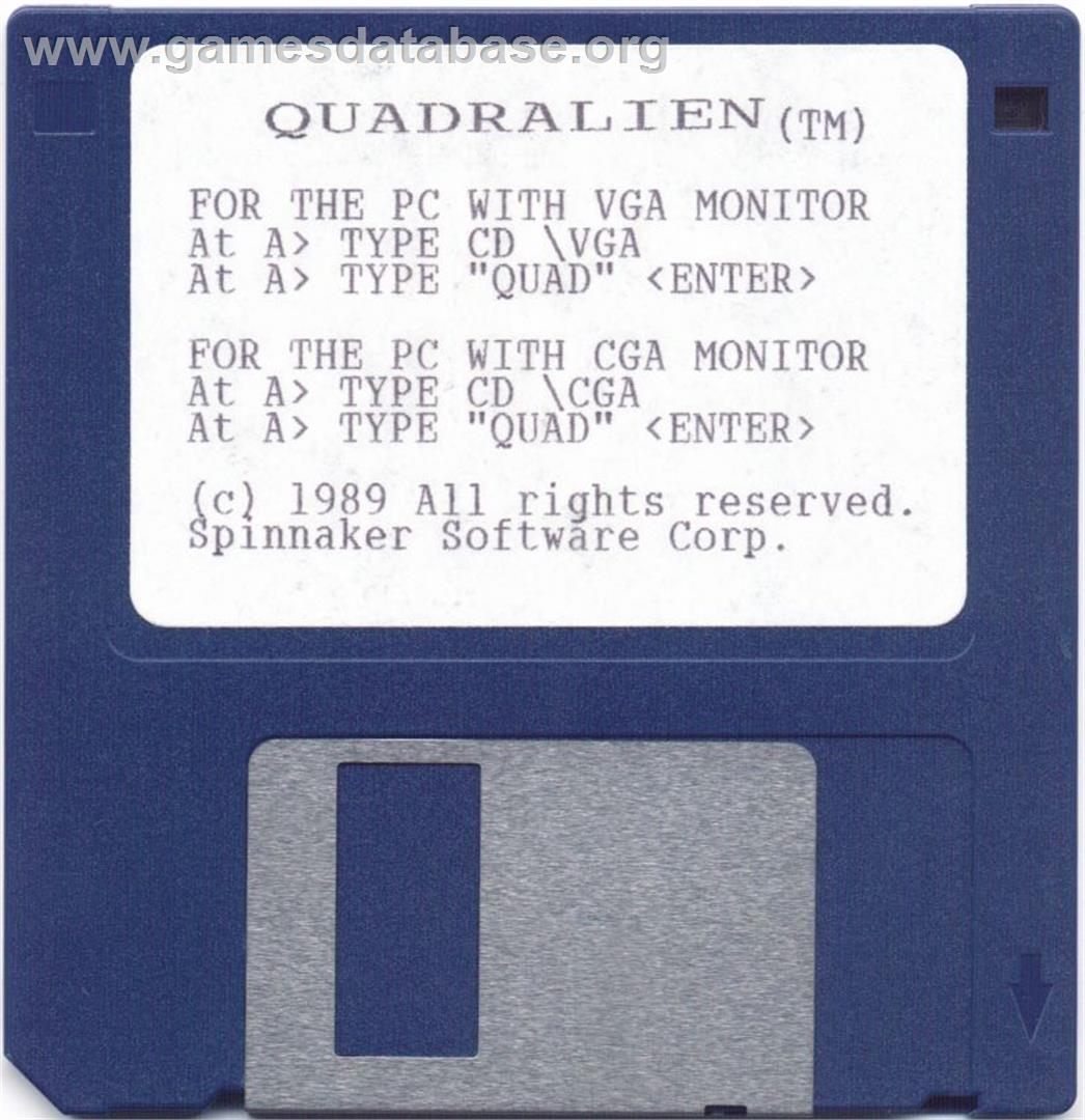 Quadralien - Microsoft DOS - Artwork - Disc