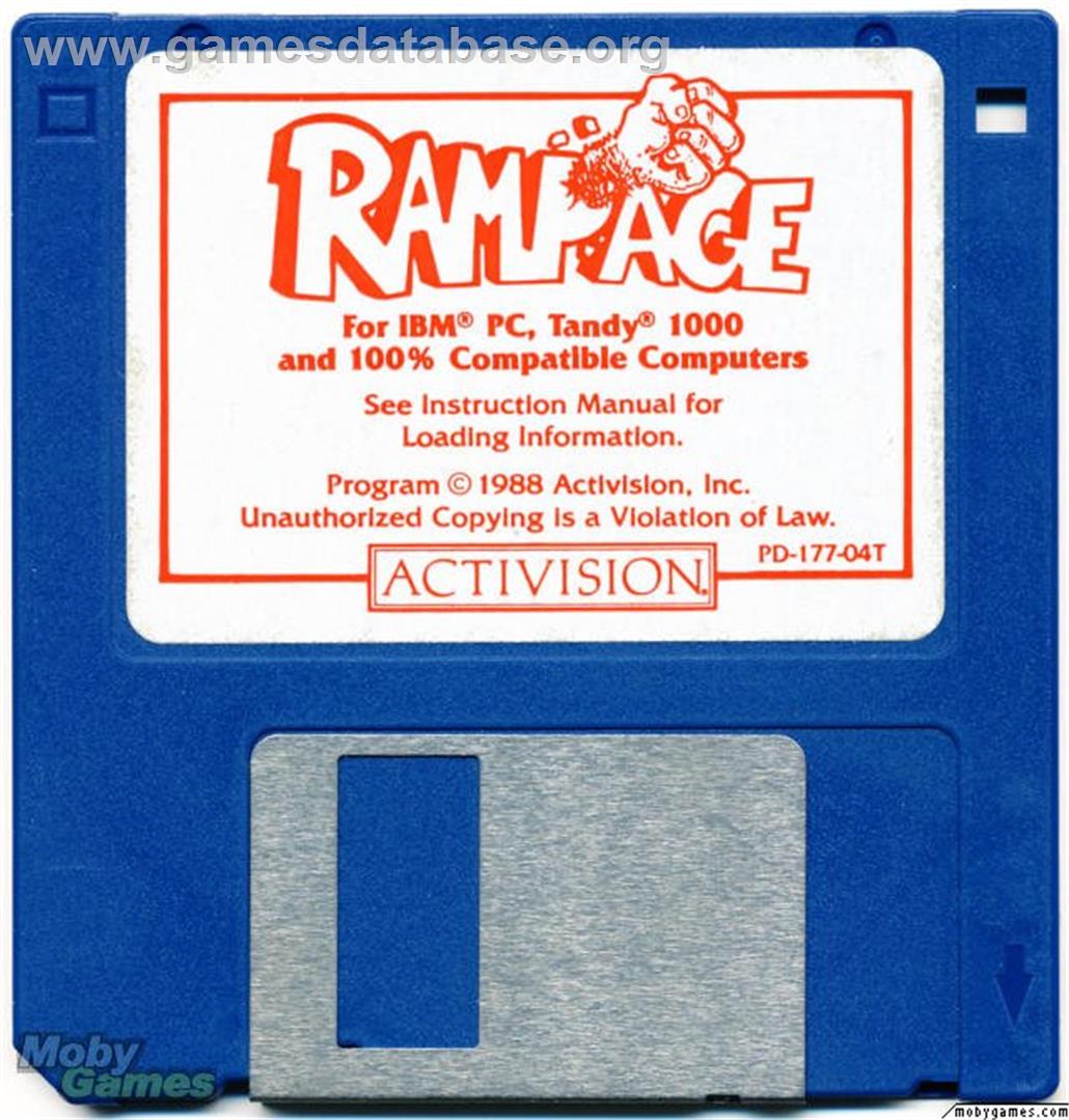 Rampage - Microsoft DOS - Artwork - Disc