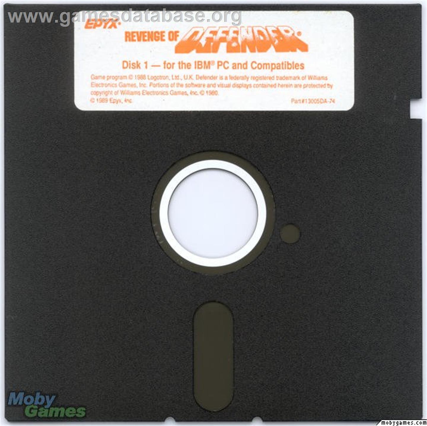 Revenge of Defender - Microsoft DOS - Artwork - Disc
