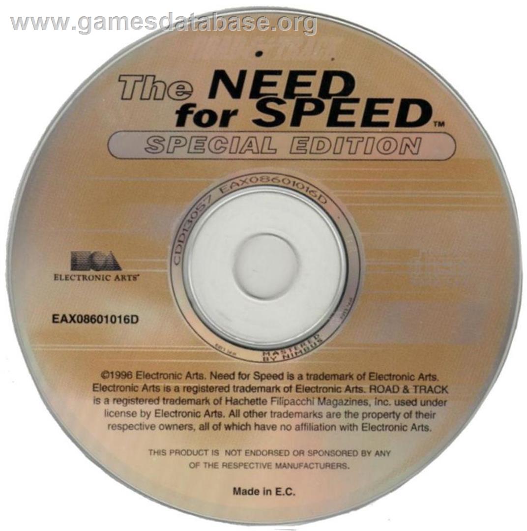 Road and Track presents - The Need For Speed - Special Edition - Microsoft DOS - Artwork - Disc