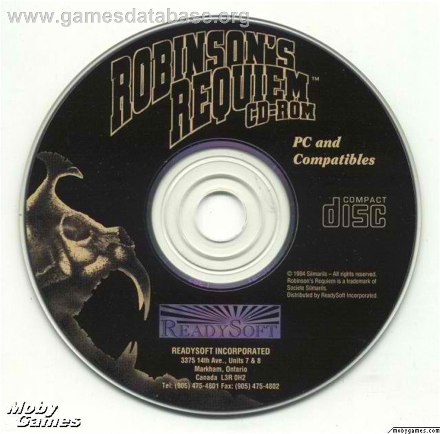 Robinson's Requiem - Microsoft DOS - Artwork - Disc
