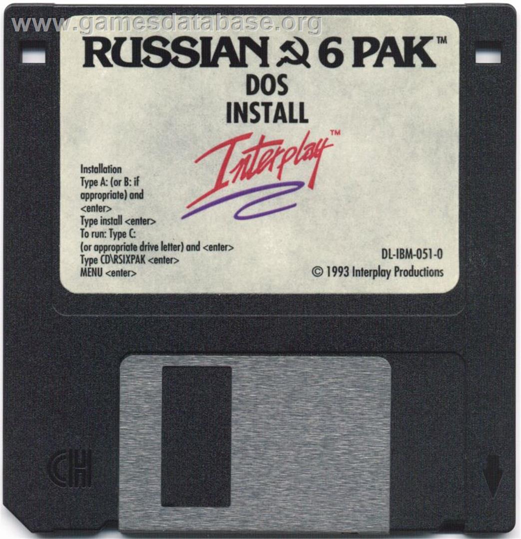 Russian 6 Pak - Microsoft DOS - Artwork - Disc