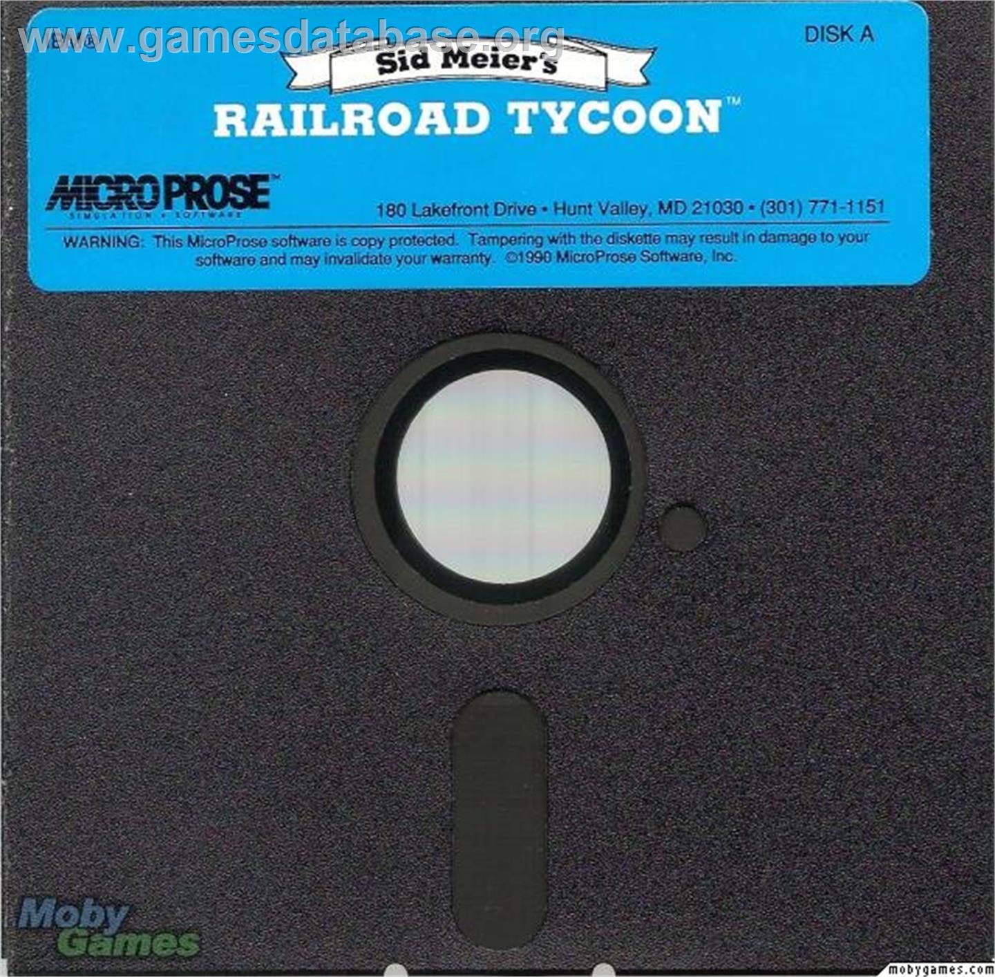 Sid Meier's Railroad Tycoon - Microsoft DOS - Artwork - Disc
