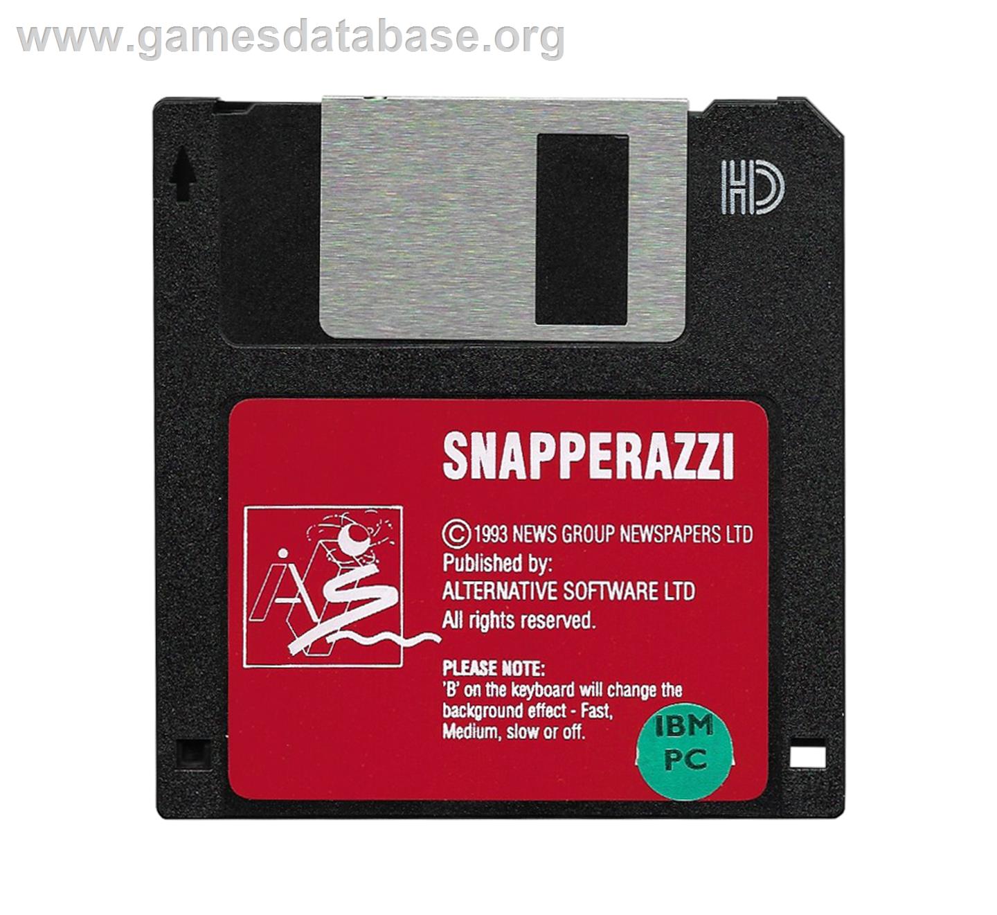 Snapperazzi - Microsoft DOS - Artwork - Disc