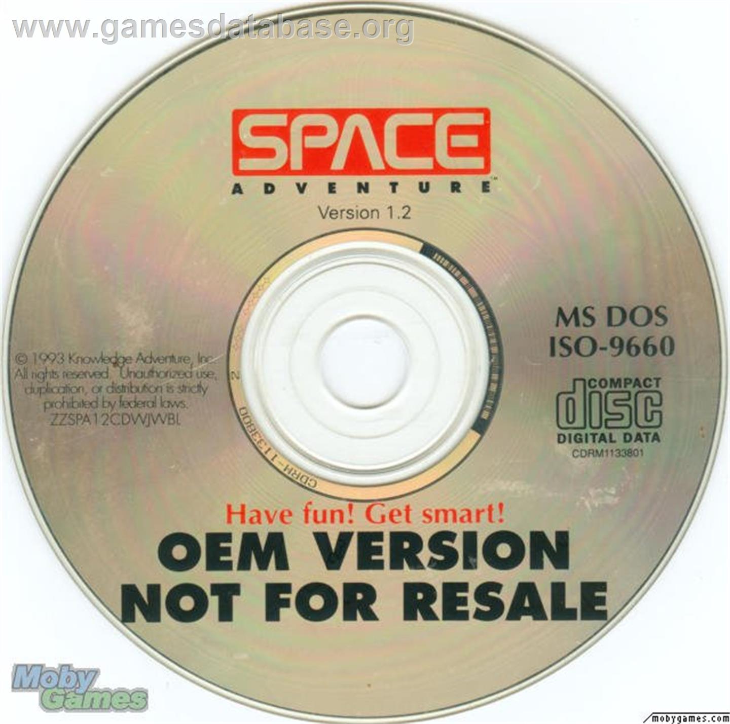 Space Adventure (1992) - Microsoft DOS - Artwork - Disc