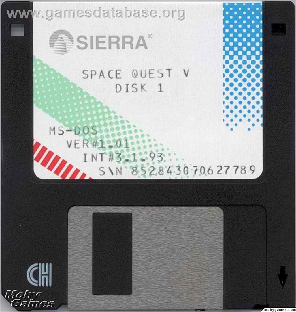 Space Quest 5 - The Next Mutation - Microsoft DOS - Artwork - Disc