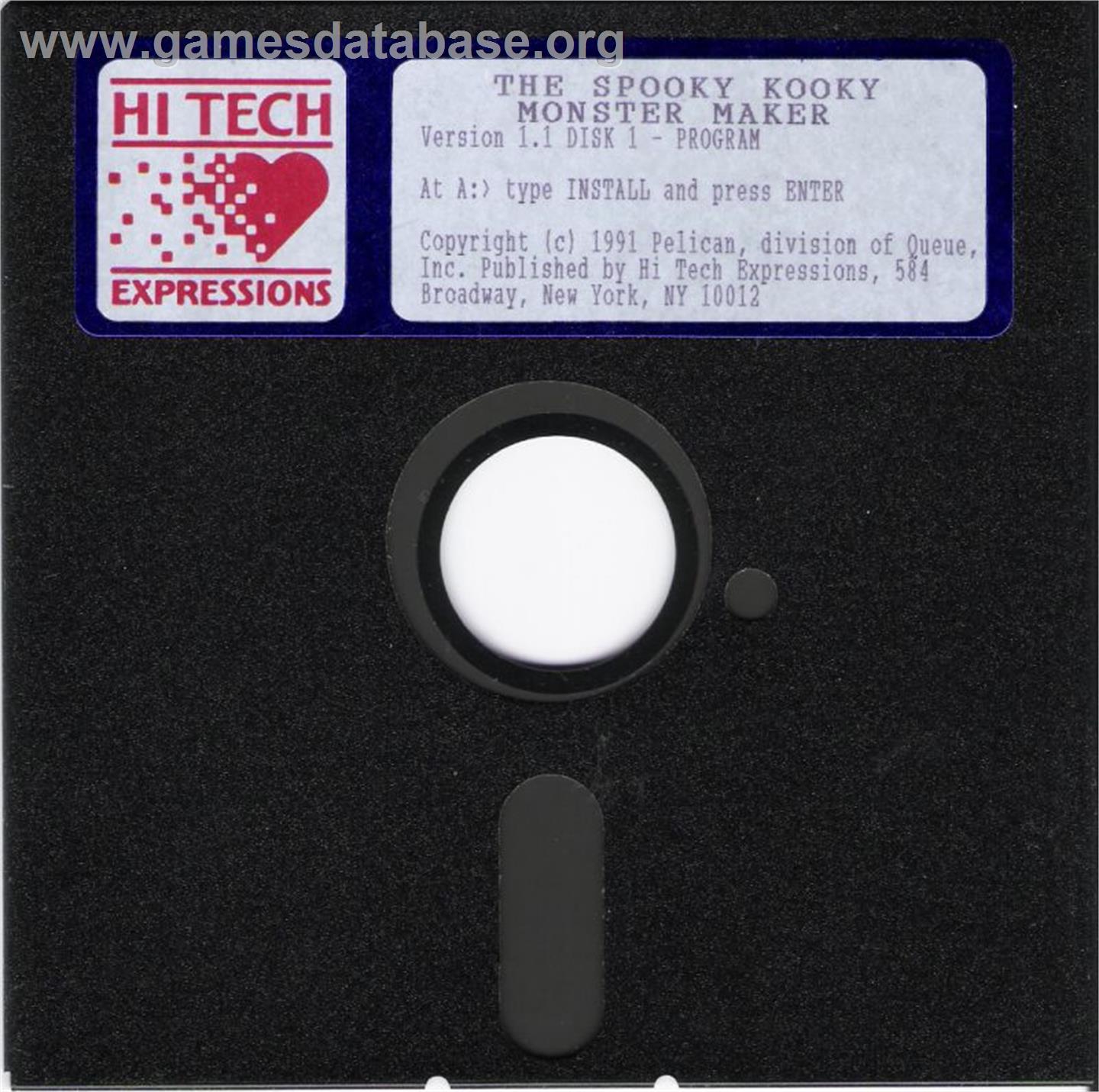 Spooky Kooky Monster Maker - Microsoft DOS - Artwork - Disc