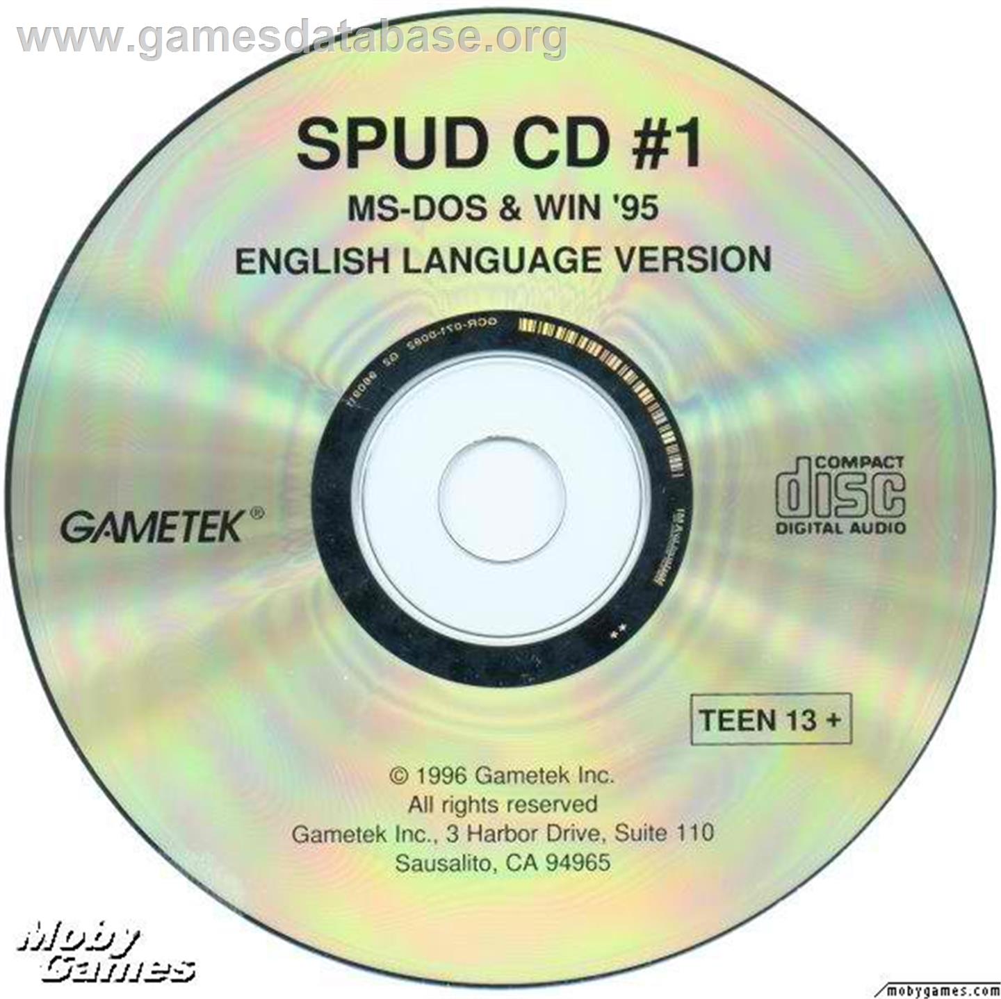 Spud! - Microsoft DOS - Artwork - Disc