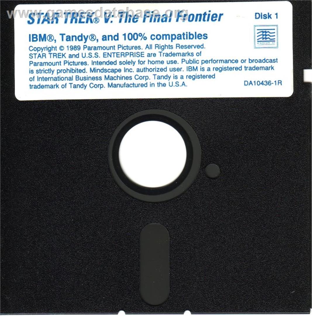 Star Trek 5 - The Final Frontier - Microsoft DOS - Artwork - Disc