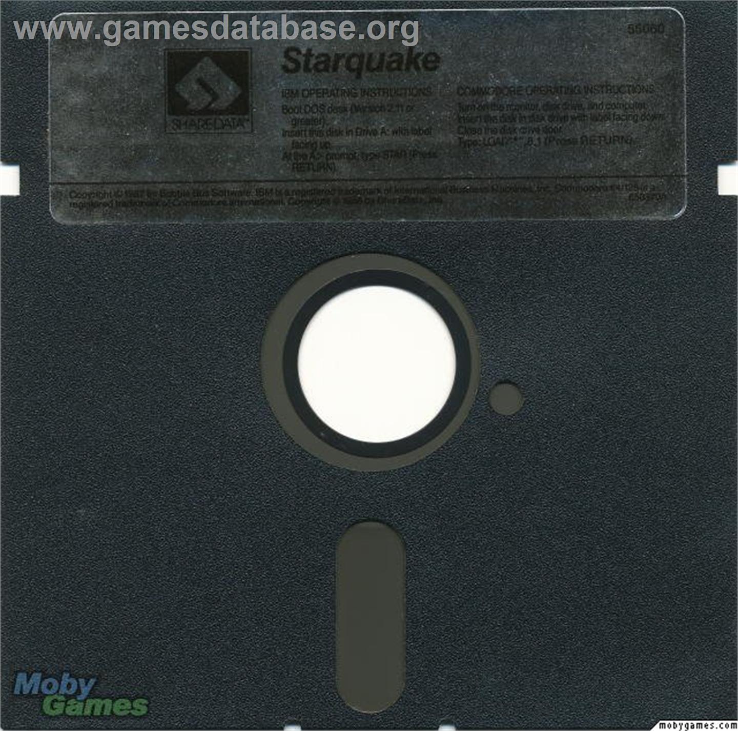 Starquake - Microsoft DOS - Artwork - Disc
