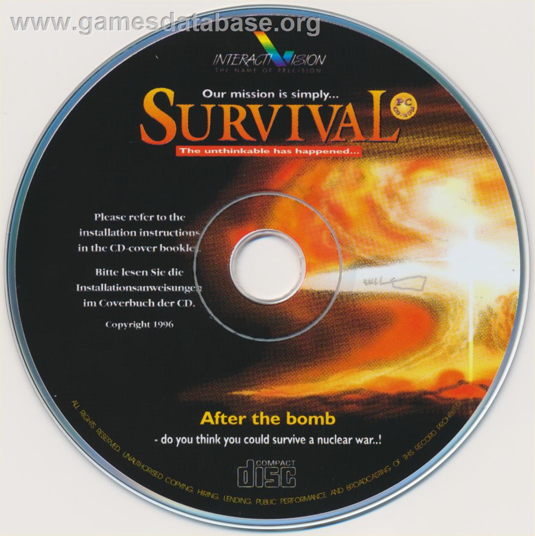 Survival - Microsoft DOS - Artwork - Disc