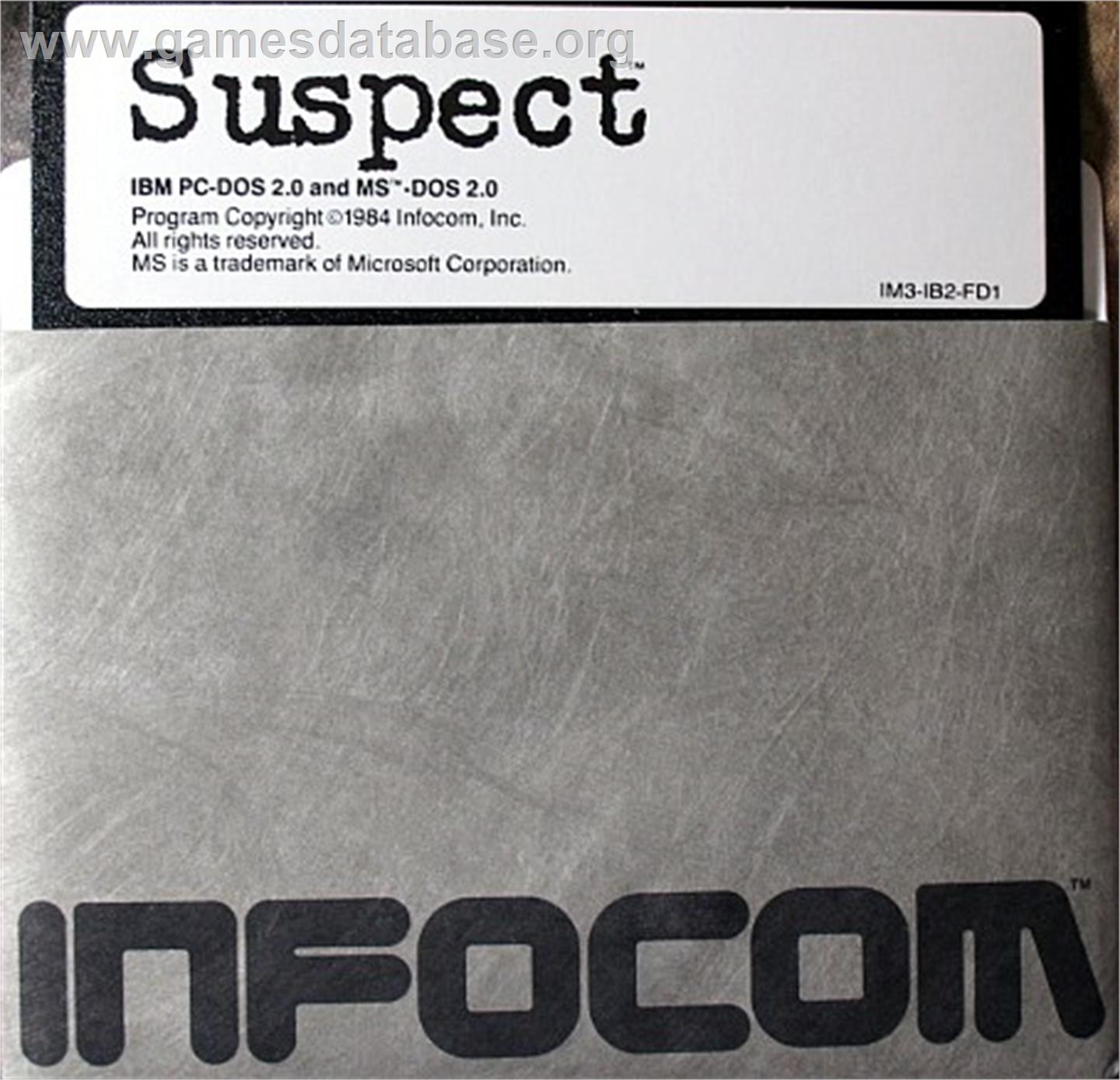 Suspect - Microsoft DOS - Artwork - Disc