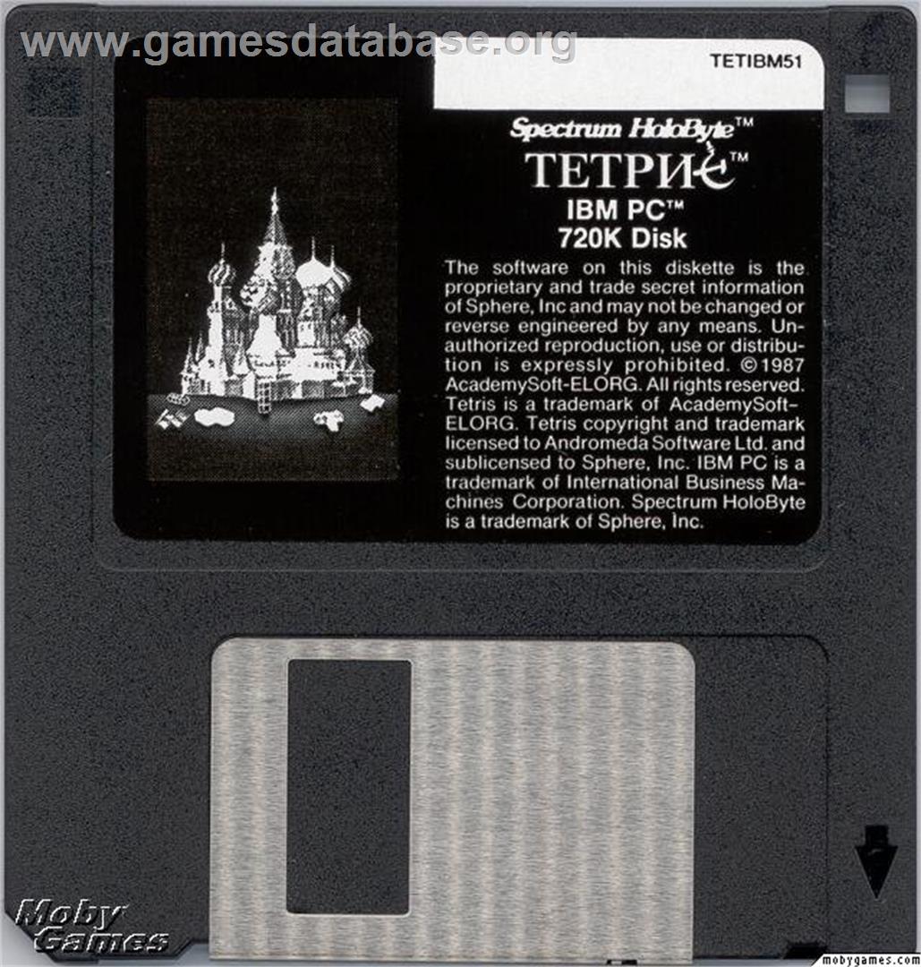 Tetris (Spectrum Holobyte) - Microsoft DOS - Artwork - Disc