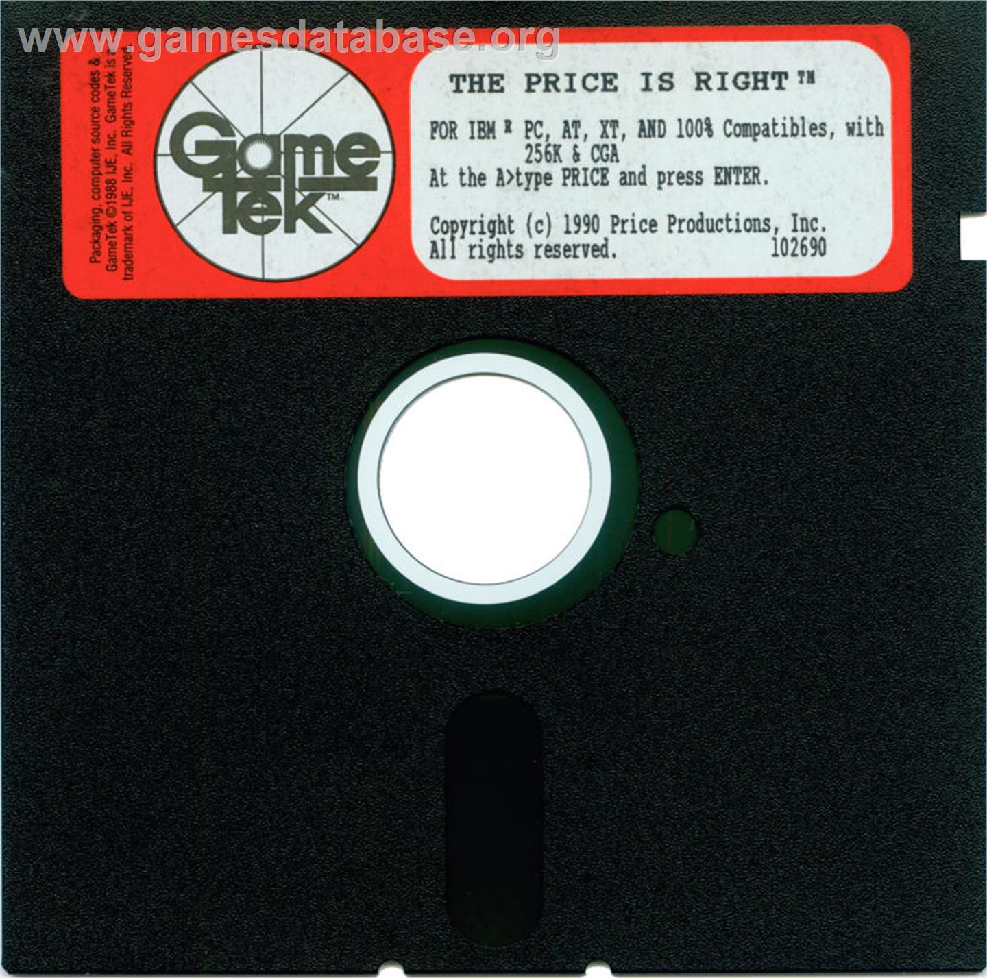 The Price is Right - Microsoft DOS - Artwork - Disc
