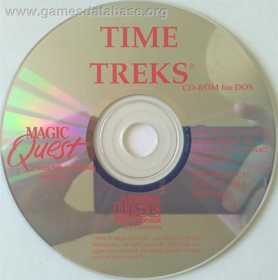 Time Treks - Microsoft DOS - Artwork - Disc