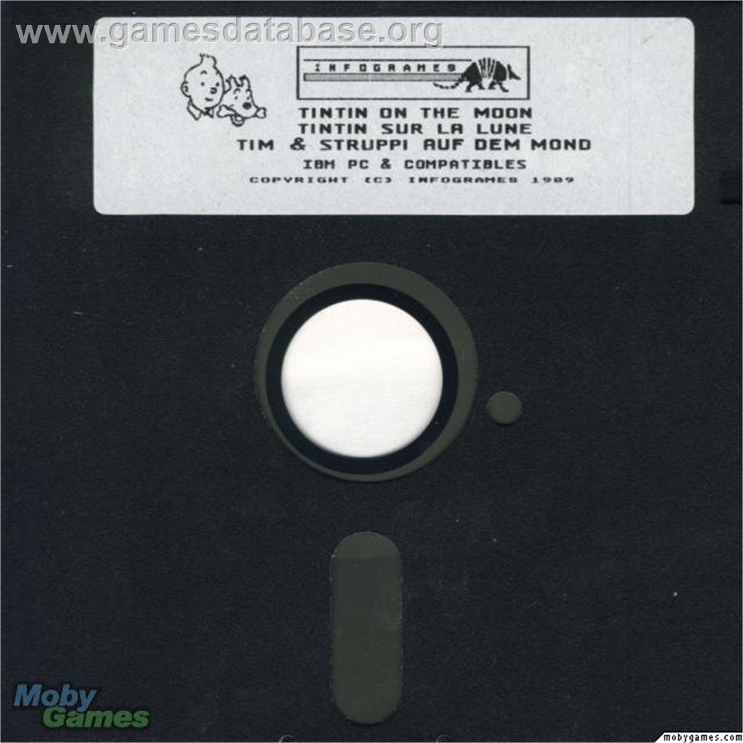 Tintin on the Moon - Microsoft DOS - Artwork - Disc