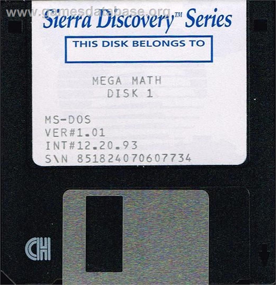 Turbo Learning - Mega Math - Microsoft DOS - Artwork - Disc