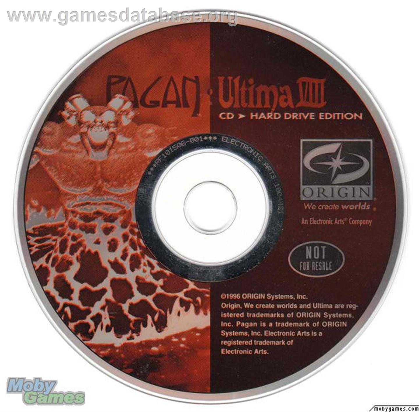Ultima 8 - Pagan - Microsoft DOS - Artwork - Disc