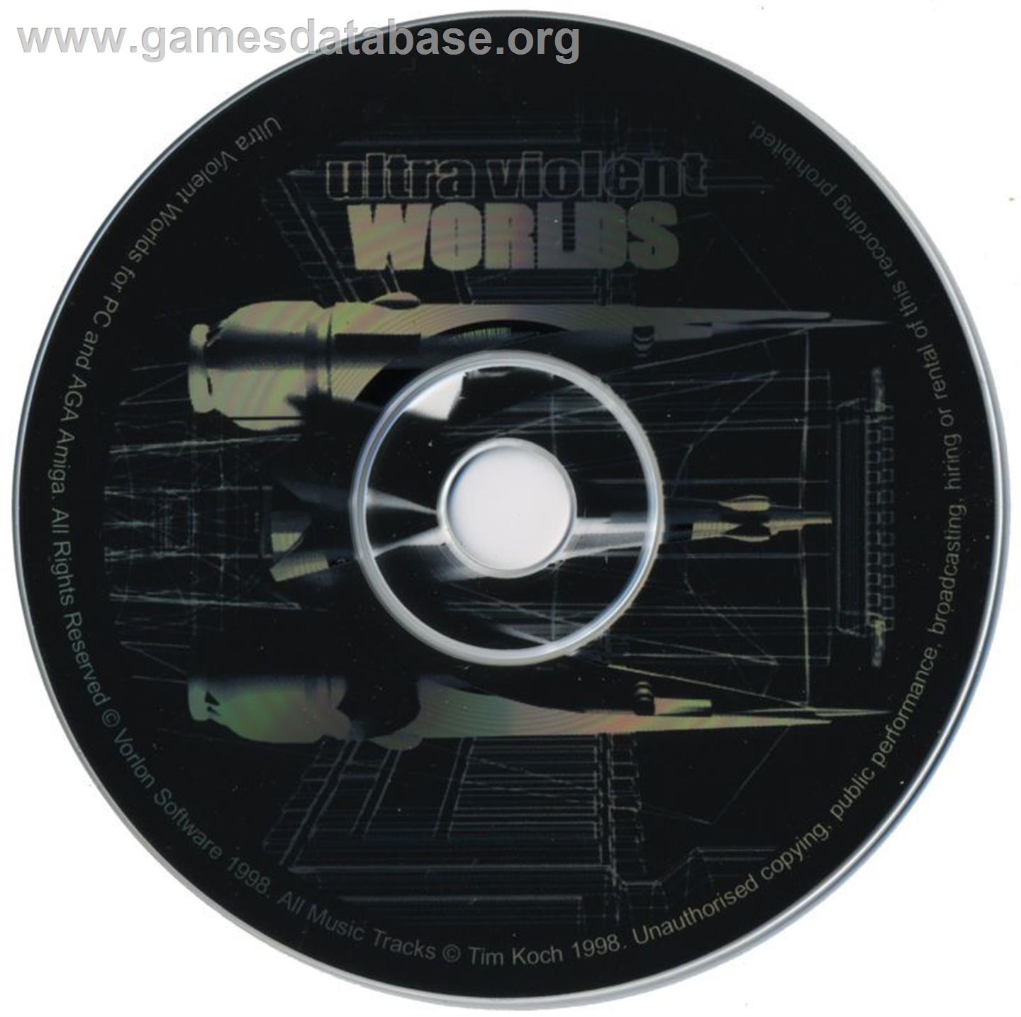 Ultra Violent Worlds - Microsoft DOS - Artwork - Disc