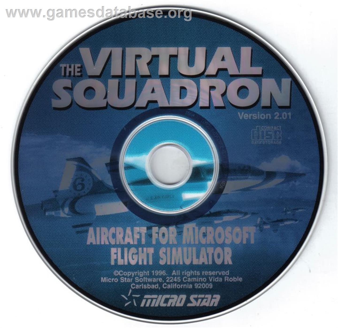 Virtual Squadron - Microsoft DOS - Artwork - Disc