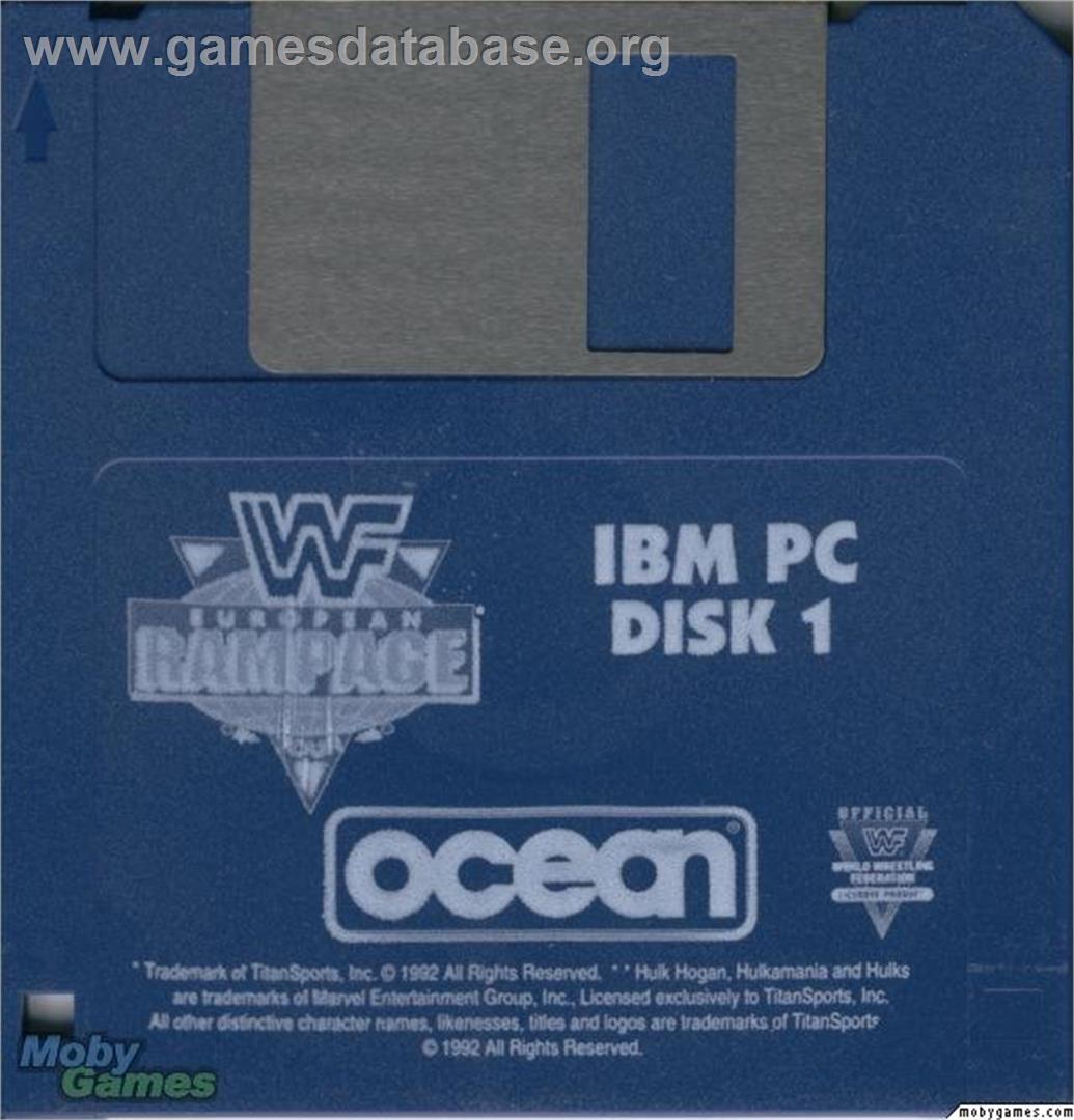 WWF European Rampage Tour - Microsoft DOS - Artwork - Disc