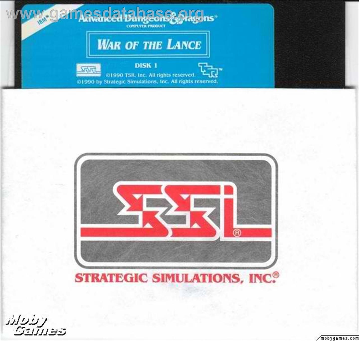 War of the Lance - Microsoft DOS - Artwork - Disc
