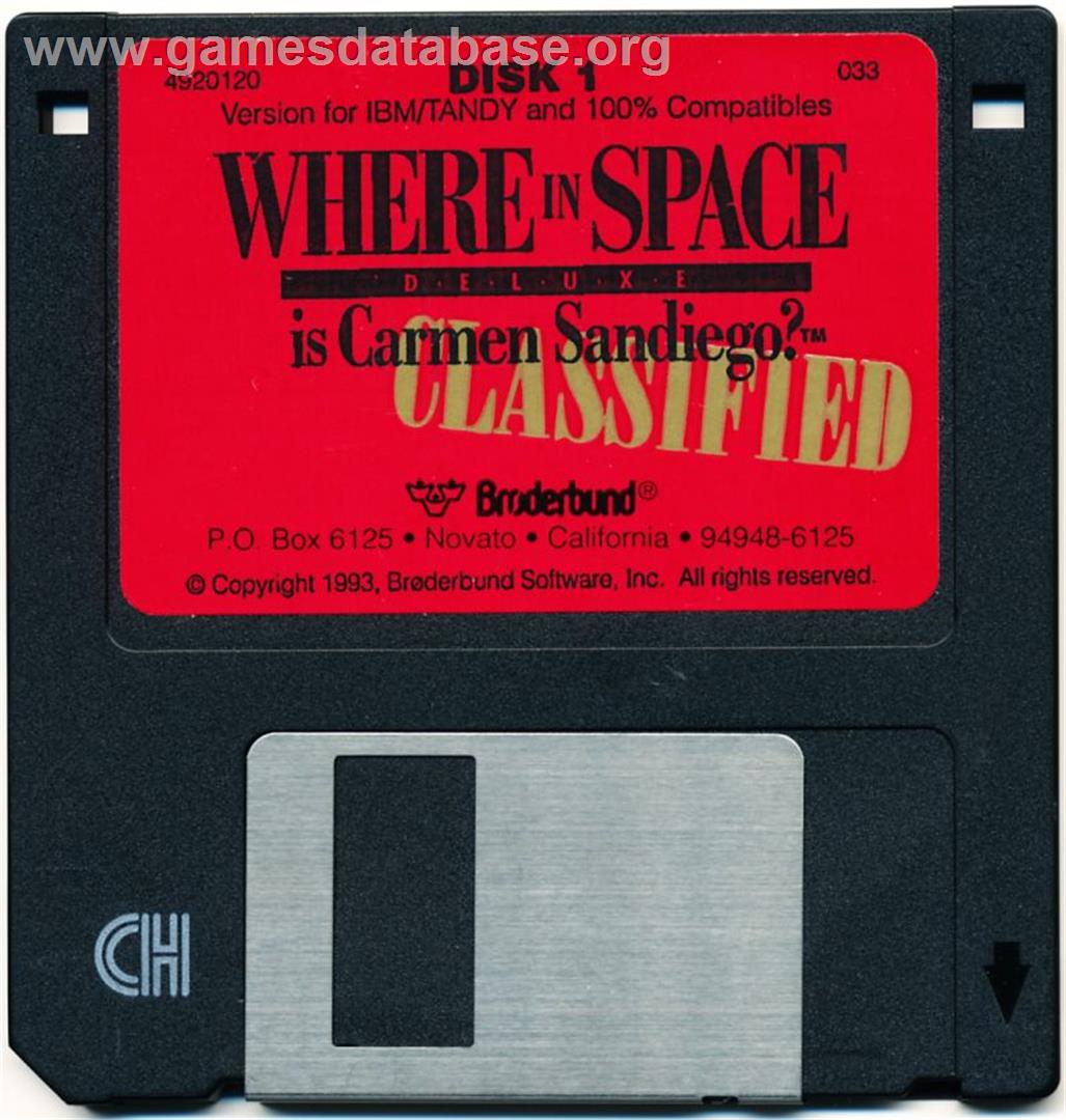 Where in Space is Carmen Sandiego? - Microsoft DOS - Artwork - Disc