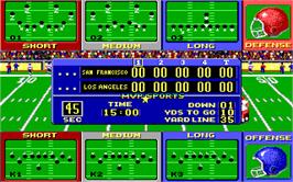 In game image of ABC Monday Night Football on the Microsoft DOS.