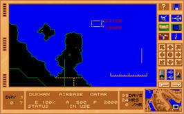 In game image of Air Force Commander on the Microsoft DOS.