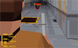In game image of Fade To Black on the Microsoft DOS.