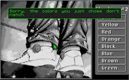 In game image of Future Wars on the Microsoft DOS.