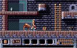 In game image of Gods on the Microsoft DOS.