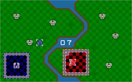In game image of Rampart on the Microsoft DOS.