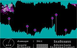 In game image of Sea Dragon on the Microsoft DOS.