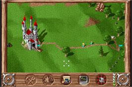In game image of Settlers, The on the Microsoft DOS.
