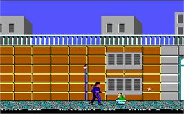In game image of Shinobi on the Microsoft DOS.