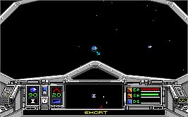 In game image of Skyfox 2 - The Cygnus Conflict on the Microsoft DOS.