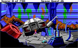 In game image of Space Quest 3 - The Pirates Of Pestulon on the Microsoft DOS.